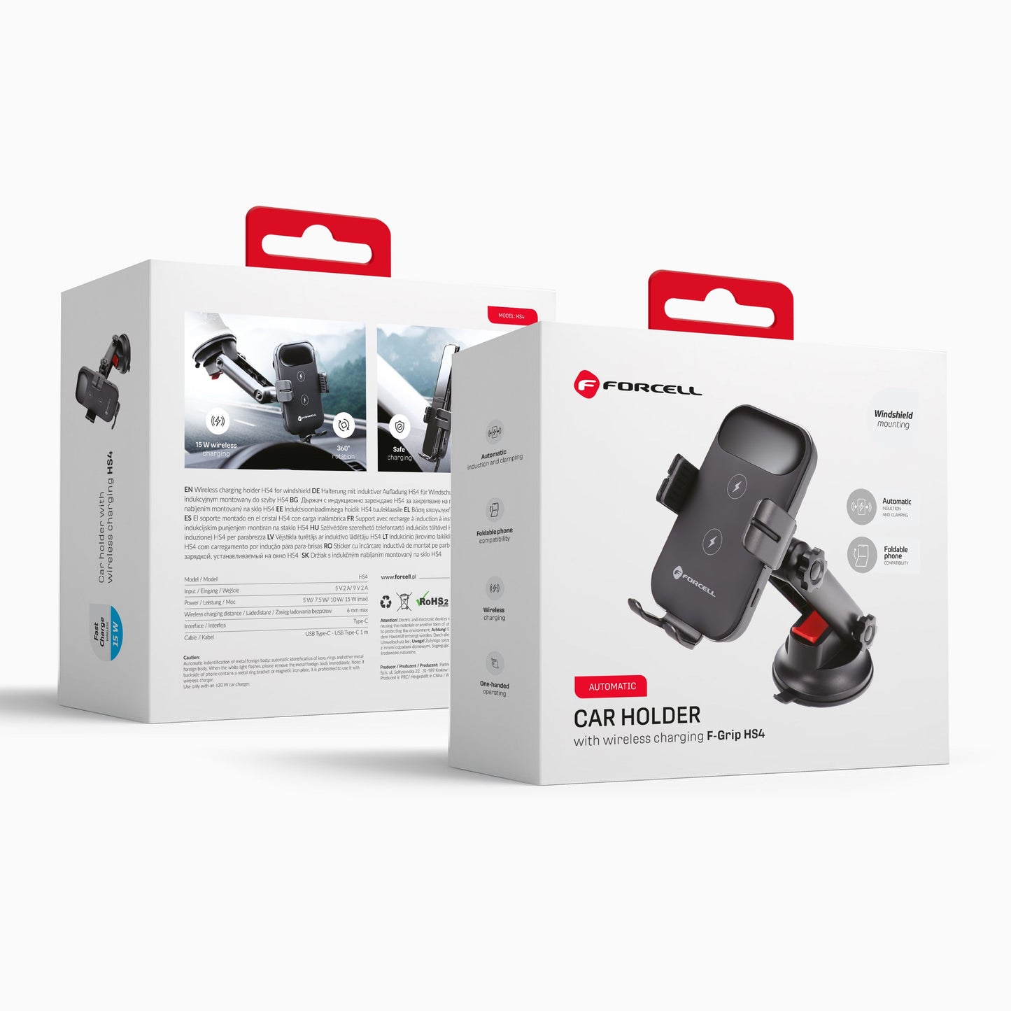 Universal Forcell KFZ Halterung HS4 - Wireless Charging Automatic