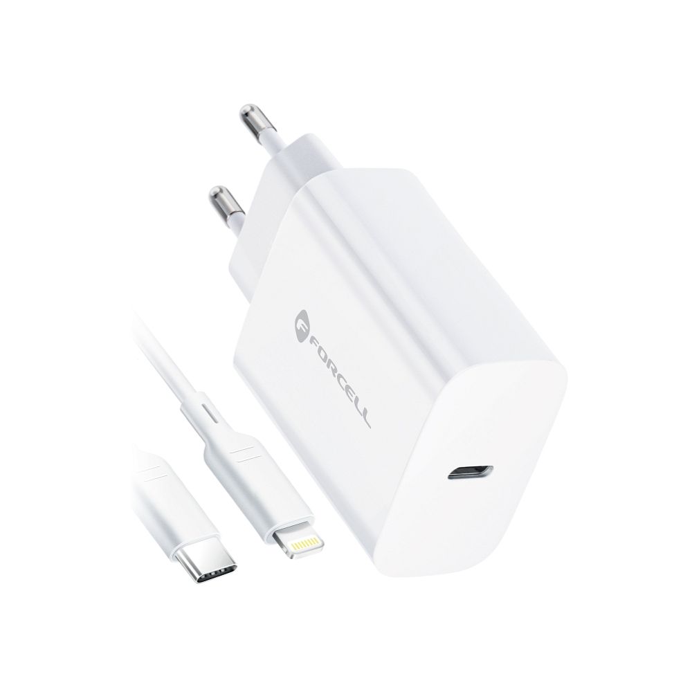 Universal Forcell Kabel Lightning+USB-C Adapter 20W