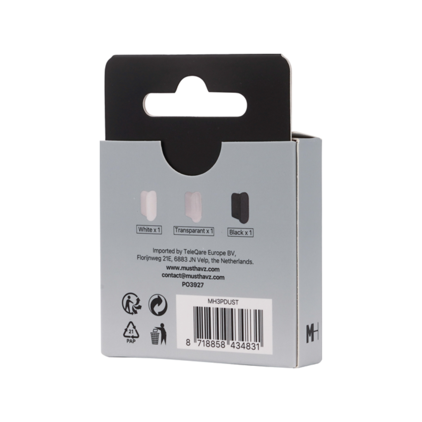 MUSTHAVZ USB-C Anti Dust Plug 3er-Set