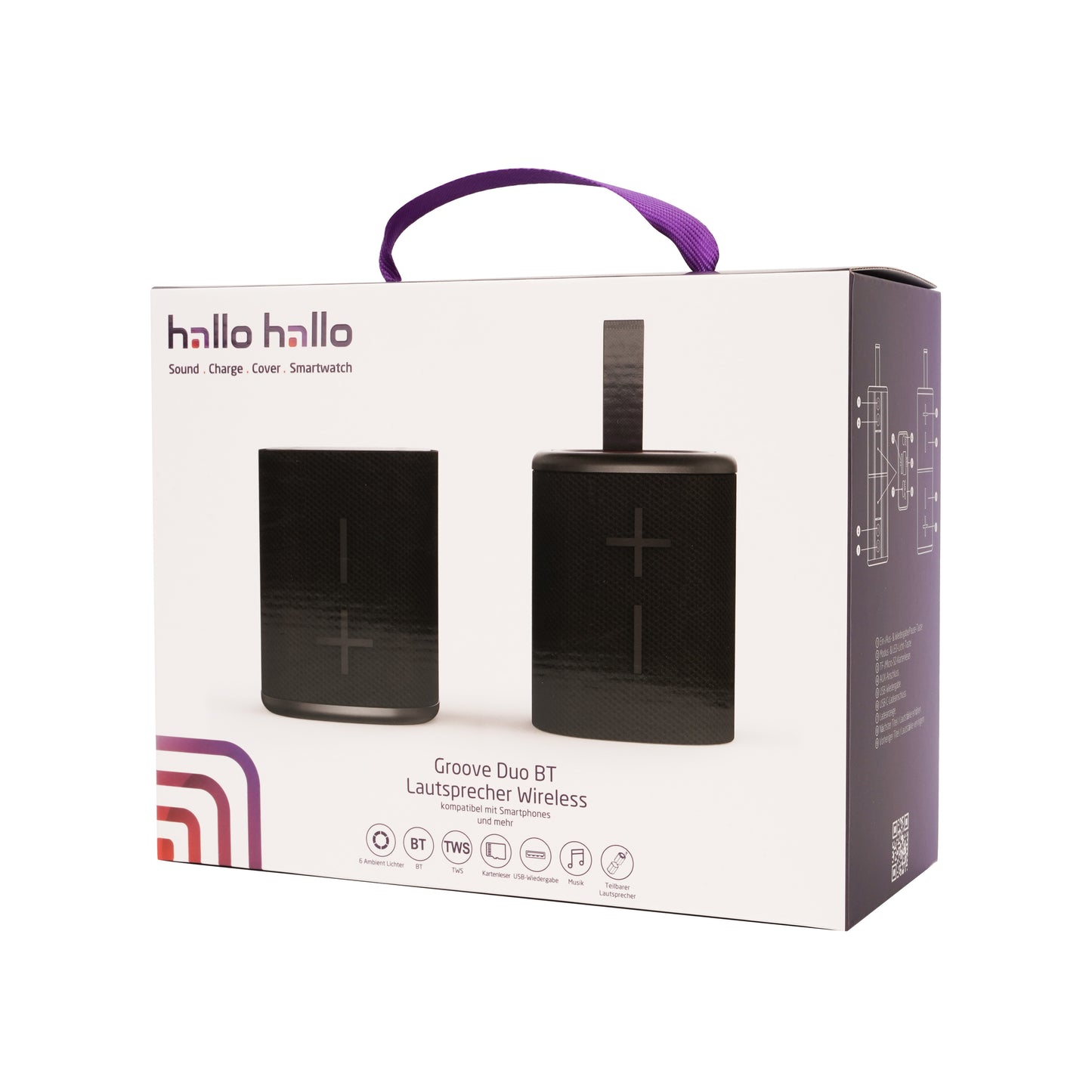 hallo hallo Groove Duo BT Lautsprecher Wireless