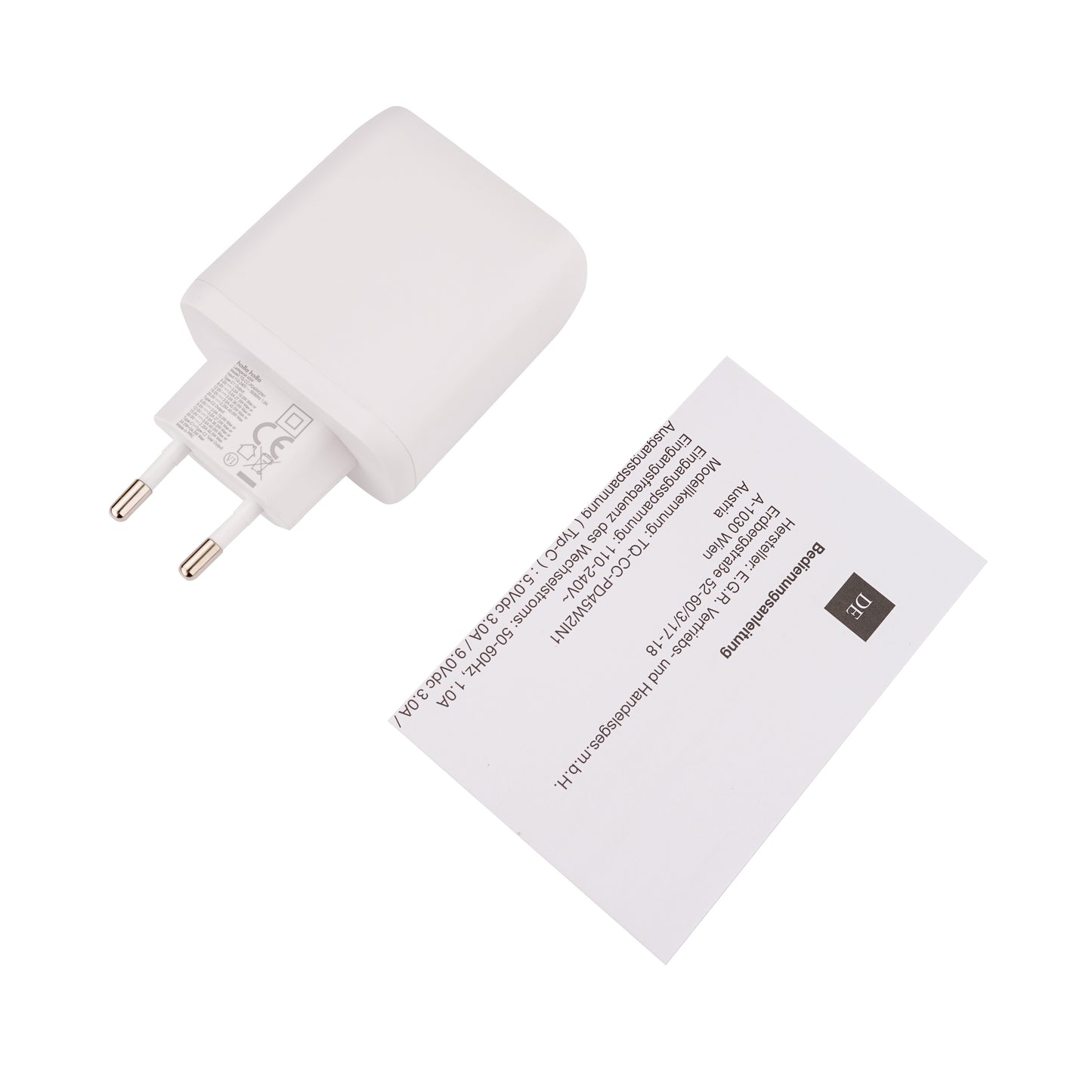 hallohallo Universal Reiselader Dual USB-C 3A 45W